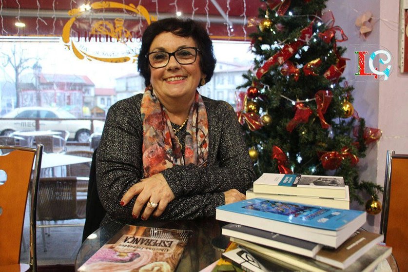 La escritora Albertina Fernandex, entrevistada por DL-G, en Monção.