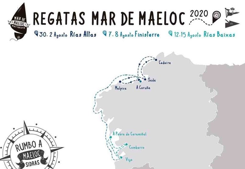 •	El Real Club Náutico de La Coruña y el Real Club Náutico de Vigo, trabajan nuevamente en equipo, a través de sus principales eventos de vela de crucero… y han decidido crear el Gran Trofeo Mar de Maeloc que premiará a los barcos de competición a modo de Circuíto de las tres regatas.