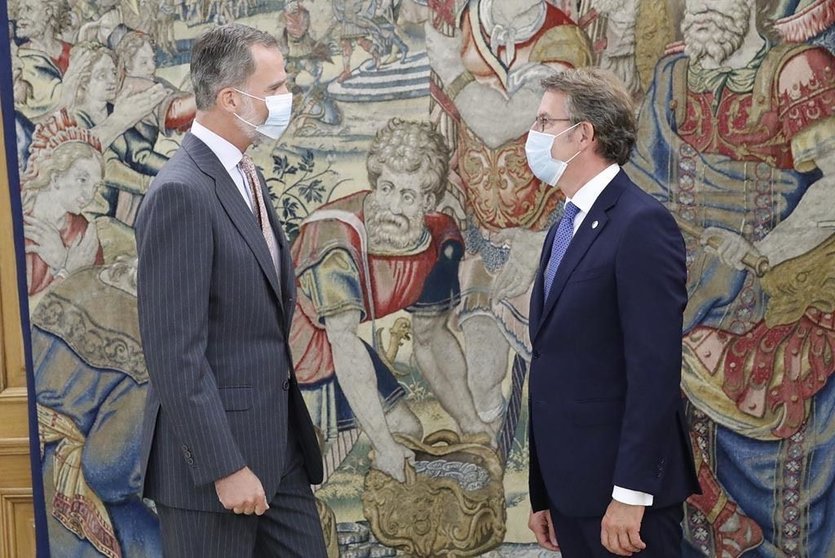 O presidente da Xunta foi recibido hoxe polo Rei Felipe VI no Palacio da Zarzuela.