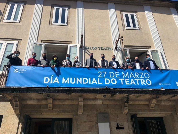 O conselleiro de Educación, Cultura e Universidade participa nos actos conmemorativos no Salón Teatro, sede do Centro Dramático Galego.