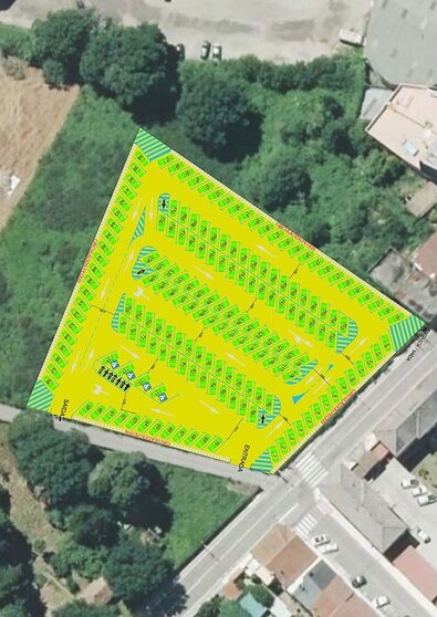 Proposta de distribución prazas no aparcadoiro Sarmiento Rivera. 