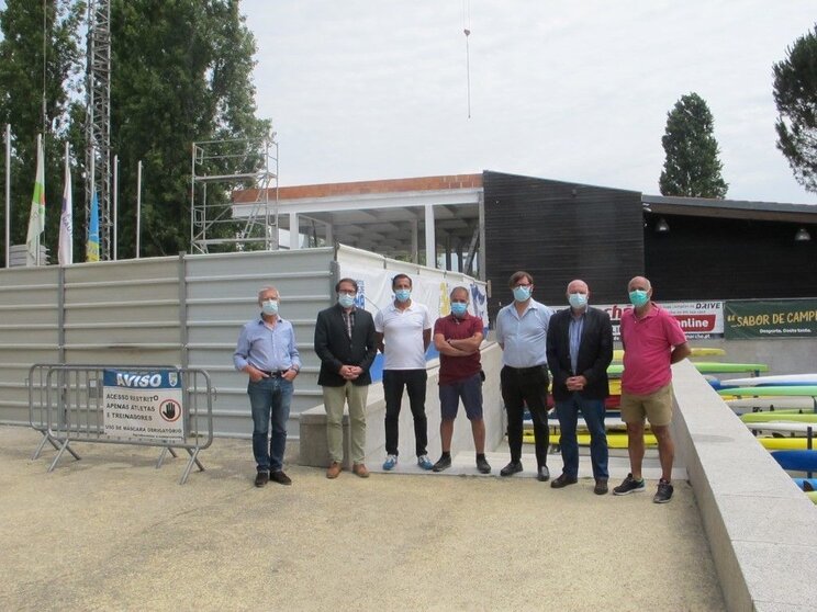 Executivo Municipal de Ponte de Lima visita obras de ampliação do “Edifício Sede do Clube Náutico de Ponte de Lima”.