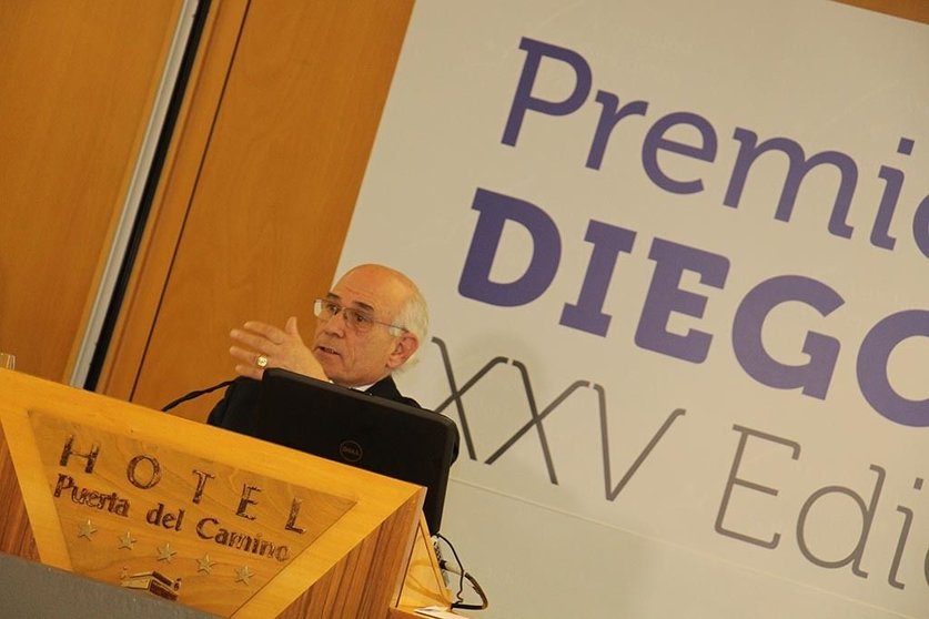 Arturo Maneiro en la entrega del Diego Bernal en su última edición de 2020.