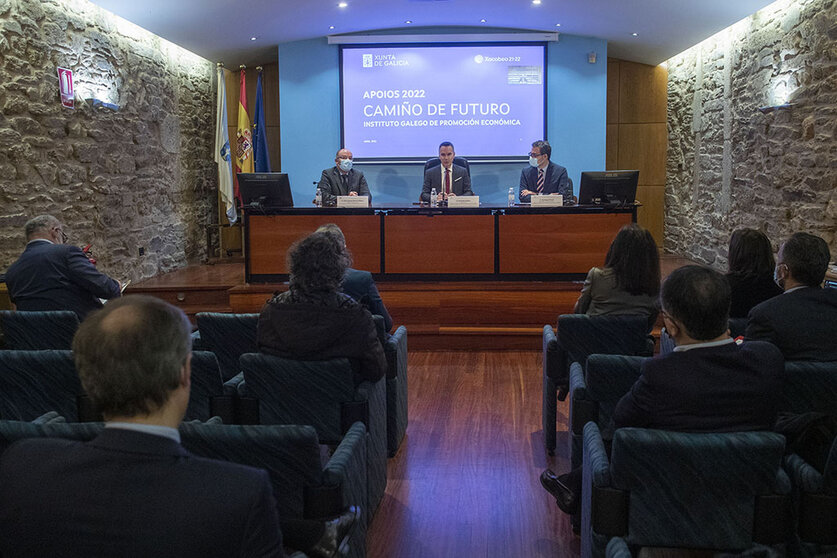 El director del Igape, Fernando Guldrís, participó en una jornada organizada por la Confederación de Empresarios de Galicia en la que subrayó las distintas líneas de apoyo del instituto para este año.