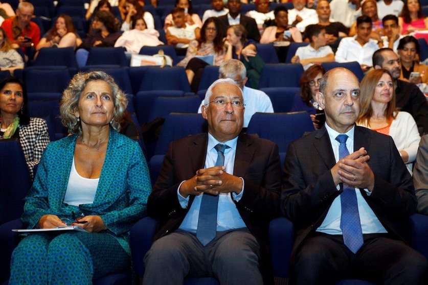 Primeiro-Ministro António Costa e Ministros da Saude, Manuel Pizarro e da Coesão Territorial, Ana Abrunhosa, na apresentação do balanço dos programa Bairros Saudáveis, Lisboa.