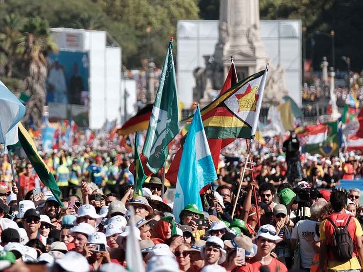 Peregrinos na Jornada Mundial da Juventude 2023.