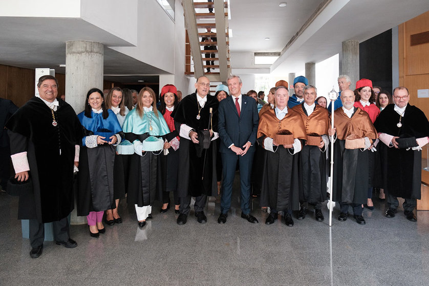 El presidente del Gobierno gallego inauguró hoy el curso universitario 2023-2024 en Vigo.