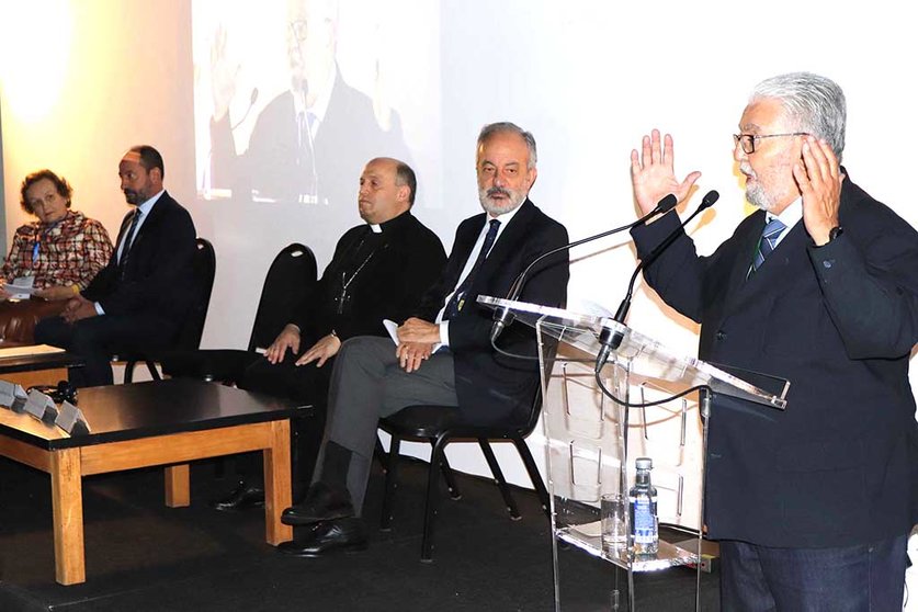 Jorge Martínez Cava, esta mañana en la inauguración del II Encuentro Mundial de Asociaciones de Amigos del Camino de Santiago (2EM).