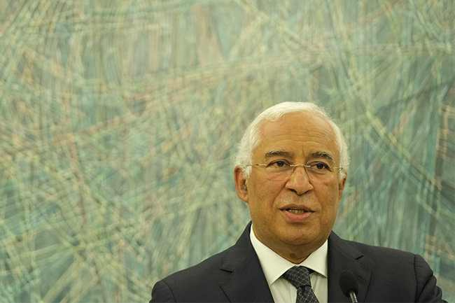 O primeiro-ministro, António Costa, falou este sábado em São Bento .