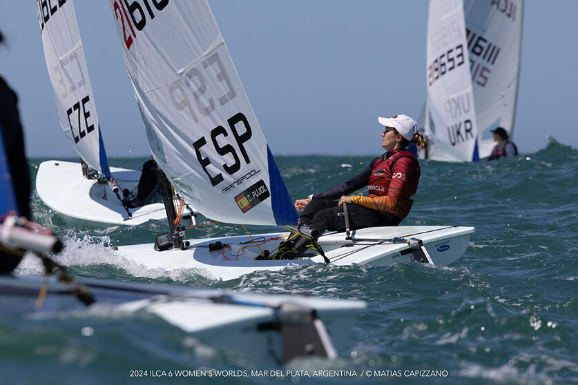 Cristina Pujol. MATIAS CAPIZZANO. ILCA 6 Women's World Championship, Mar del Plata, Argentina.