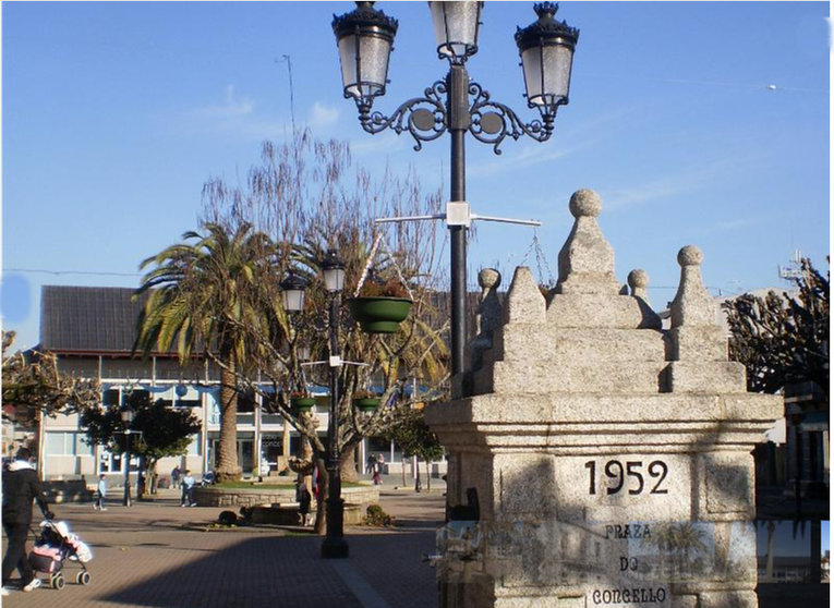 Plaza del Concello, en Salceda de Caselas.