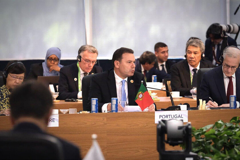 Primeiro-Ministro Luís Montenegro discursa na Cimeira do G20, Rio de Janeiro.